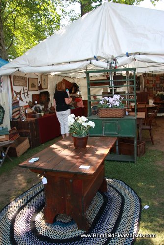 Lovely country booth at Hertan's Show Field in 2015 Brimfield