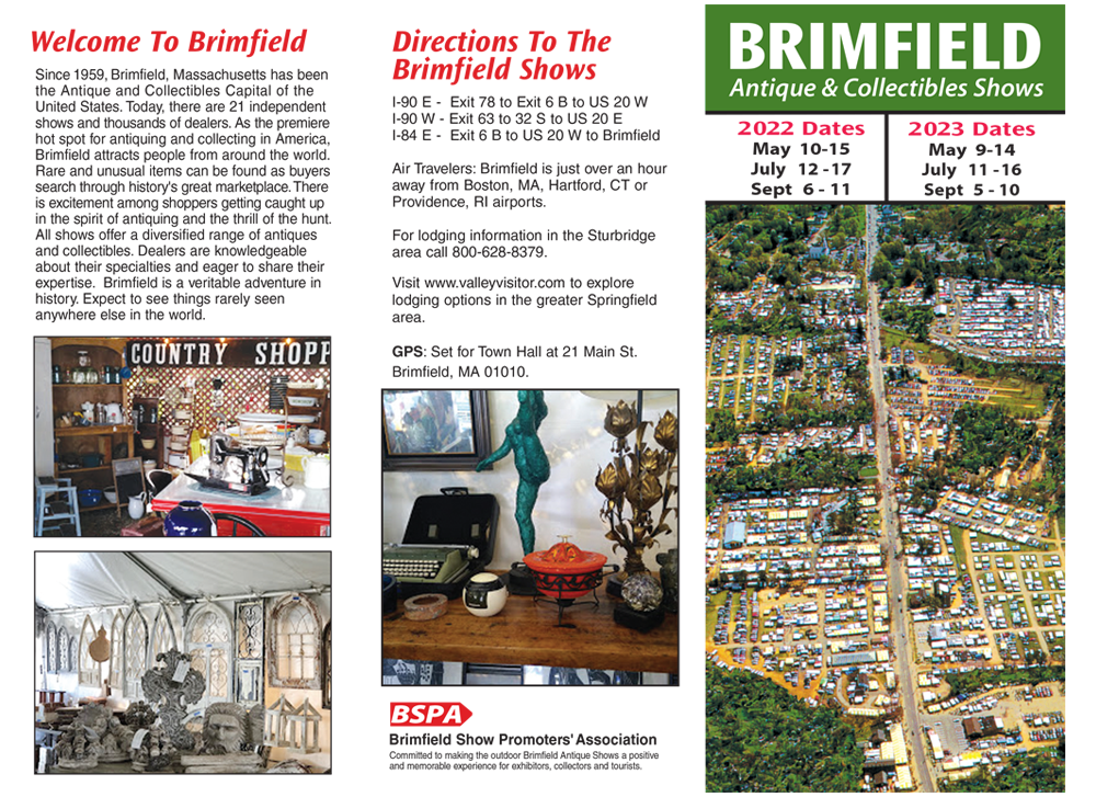 2020-2021 Brimfield Antique Flea Markets Brochure